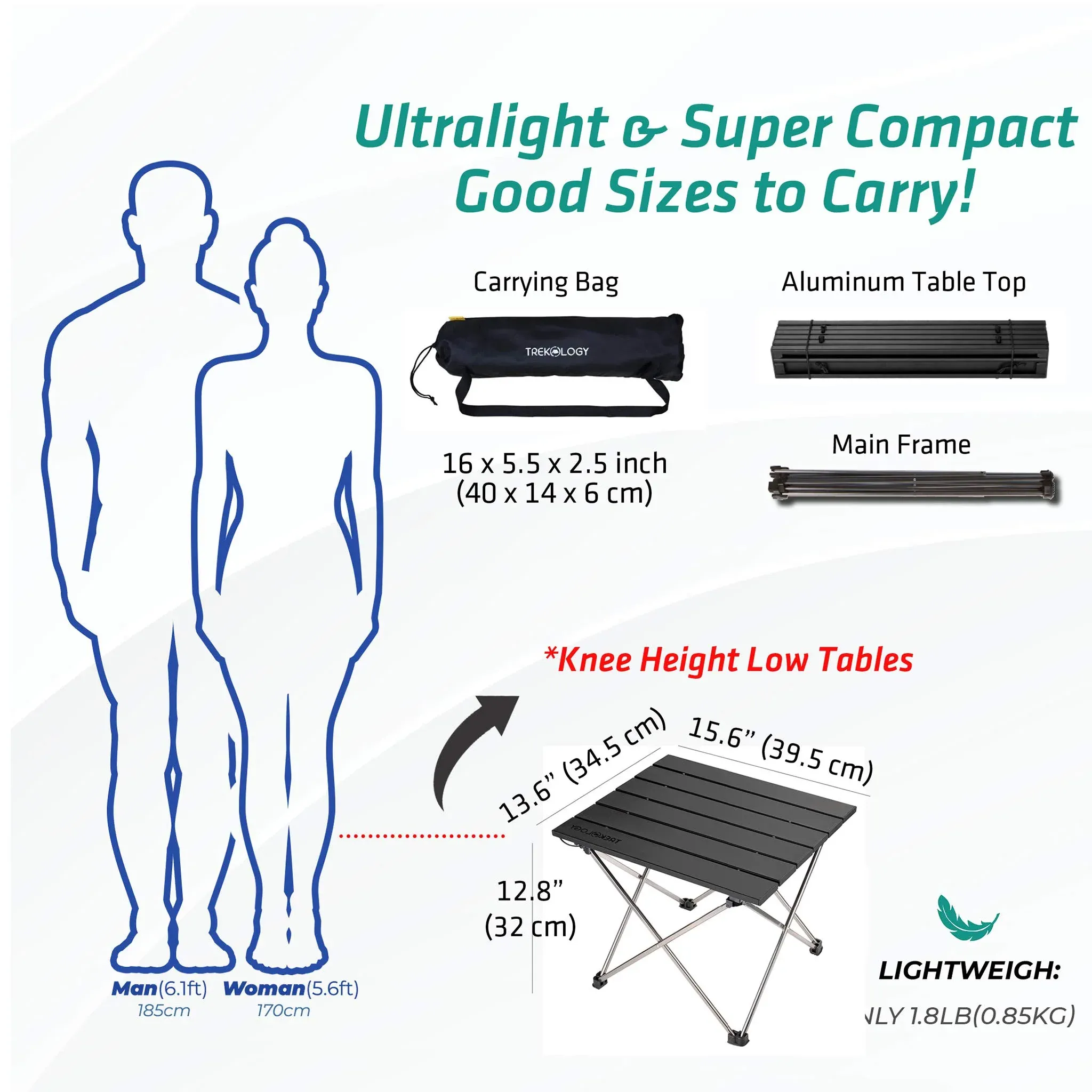 Camp Table, Small Folding Table Portable Table - Image 3
